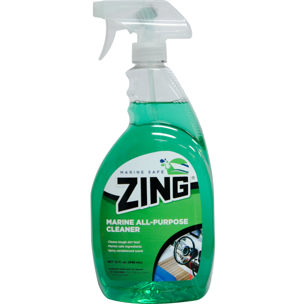 Zing Z194-QPS9 Marine Safe All-Purpose Multi-Surface Cleaner 32oz spray bottle with Spicy Sandalwood scent.